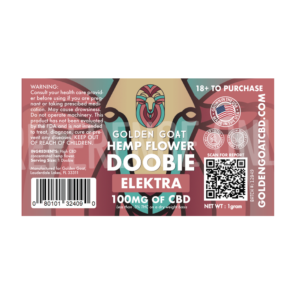 CBD Hemp Flower Doobie - 100mg - Elektra - Label