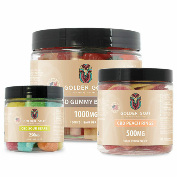 gg cbd gummy 1000mg group product shot cropped - Fruit gummies infused with premium quality cannabidiol (CBD). Delicious, Fruity, Chewy, Soft & Sweet. THC Free. Gluten Free.