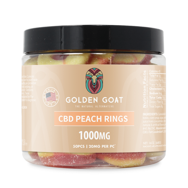CBD Peach Rings - 1000mg