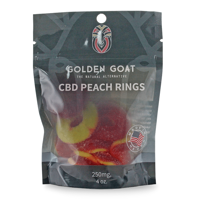 CBD Peach Rings, 250MG Bag – 4oz.