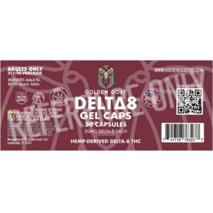 Delta 8 Gel Capsules - 600mg - Label