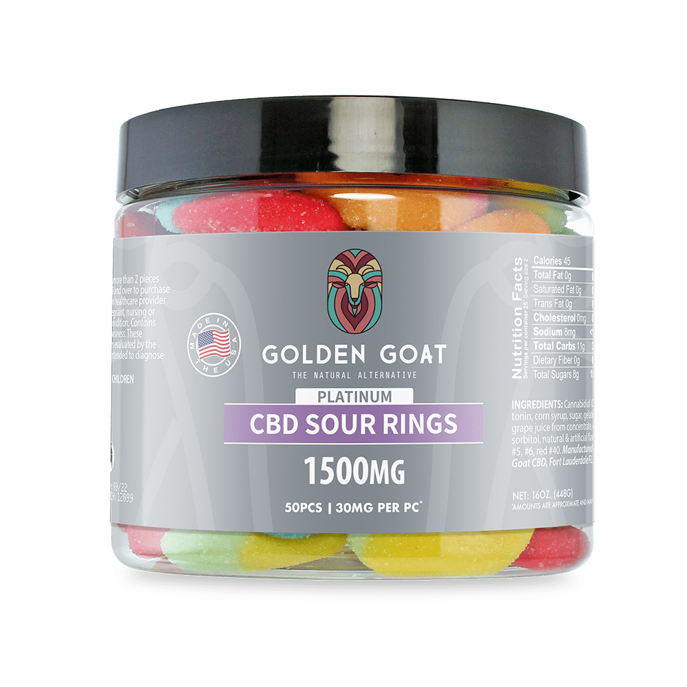 Platinum CBD Sour Rings - 1500mg