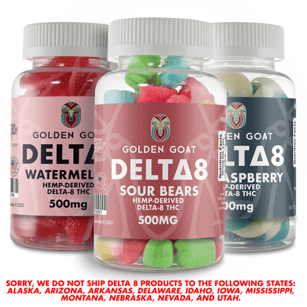 Delta-8 Gummies - 500mg all flavors 500mg grouped