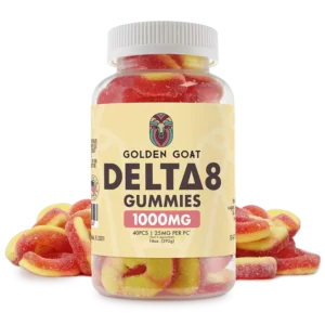 Delta 8 Peach Rings -1000mg Gummies