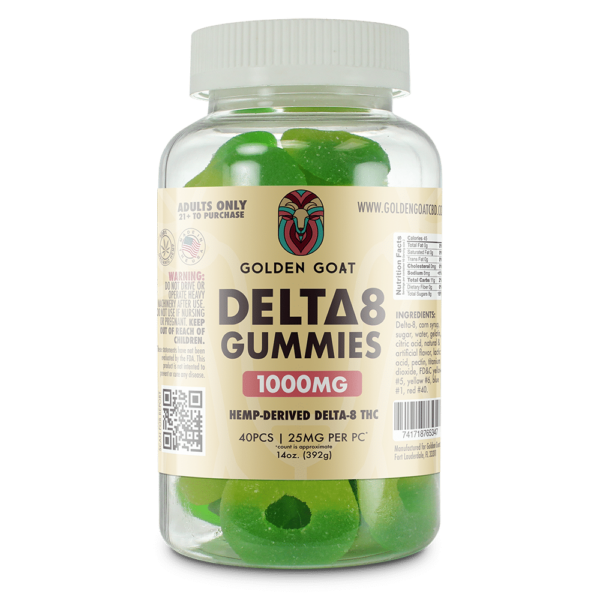 Delta 8 Apple Rings -1000mg Gummies