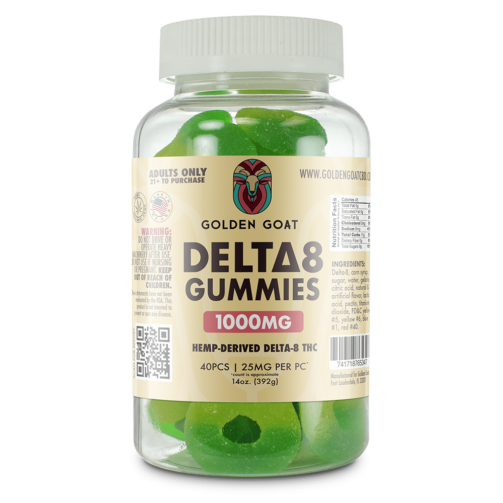 Delta 8 Apple Rings -1000mg Gummies