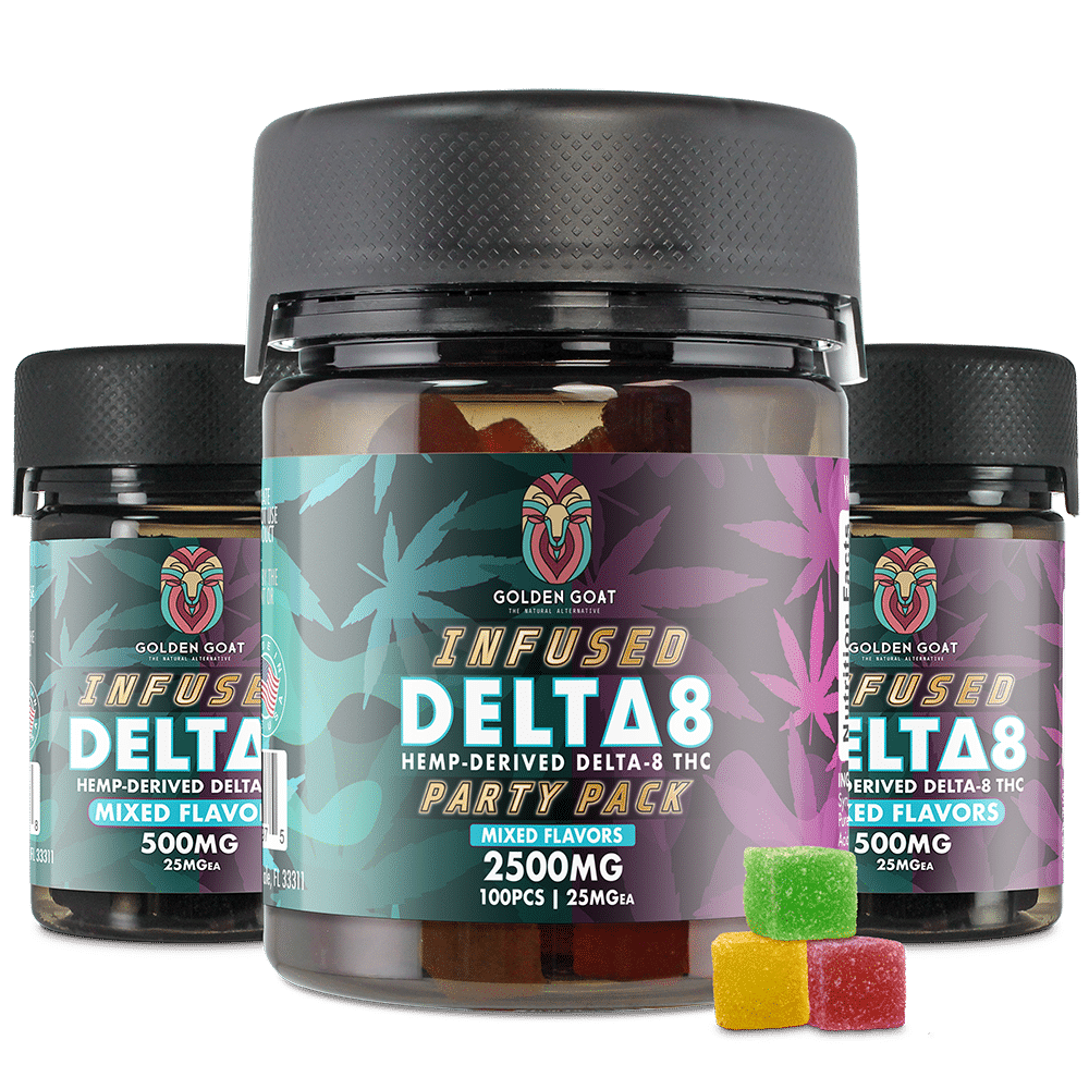 Infused Delta-8 Gummies - 100ct Party Pack - Mixed Flavors