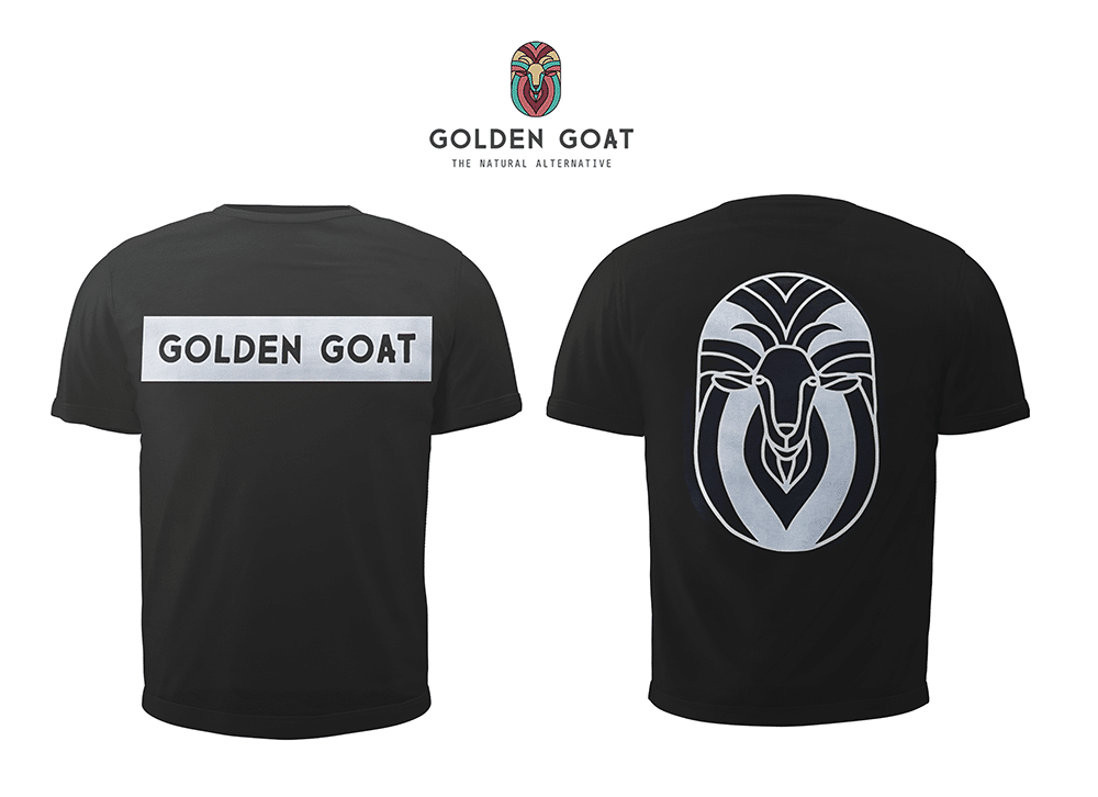 Golden Goat T-Shirt Front and Back