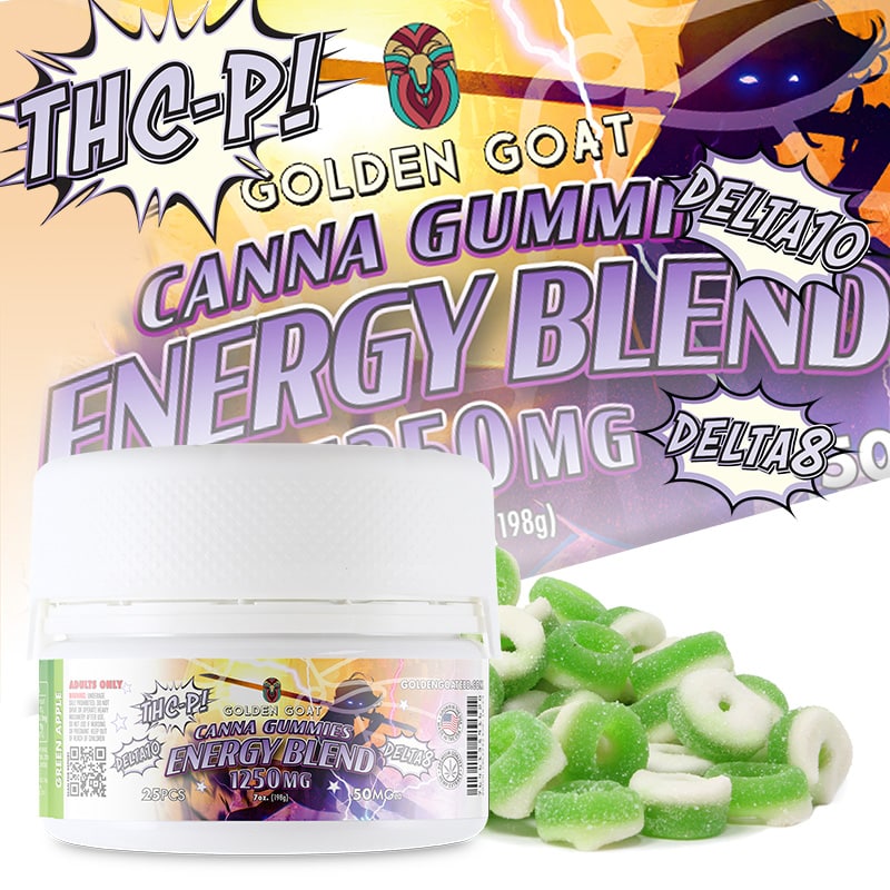 Energy Blend Canna Gummies - 1250mg - Green Apple