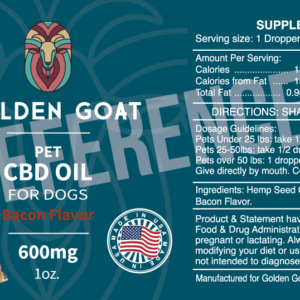 591989 GG HEMP OIL EXTRACT PETS DOGS 600mg OL 1 - Your pet doesn't always know what's happening in every situation and sometimes they need a little <a href="https://goldengoatcbd.com/web-stories/anxiety-in-dogs/" target="_blank" rel="noopener">help to relax</a>. Situations like seeing the vet, thunderstorms, or when guests come to visit for vacation. Just like us, our pets have an endocannabinoid system and they can benefit from cannabidiol. Many pet owners highly praise CBD for what it can do to ease and comfort their pets, especially in later years. Our <strong>CBD Hemp Oil for Dogs</strong> is made from organic hemp extract grown in the USA and is free of solvents or harmful ingredient