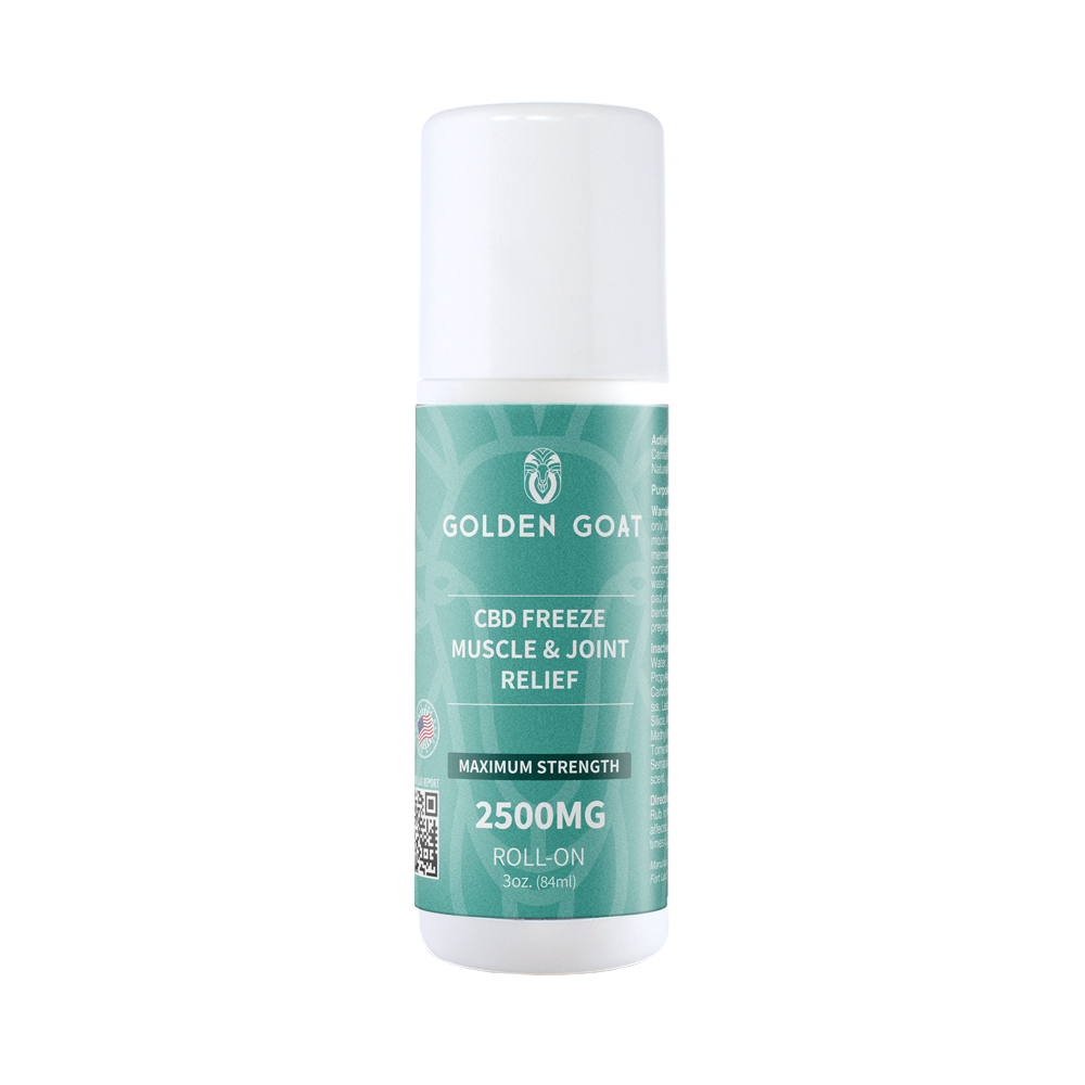 GG-CBD-rollon-2500mg-proShot-lrz GG CBD rollon 2500mg proShot lrz - <strong>CBD Pain Freeze</strong> is a great remedy for aches and pains in the neck, back and extremities. Whether it's chronic pain or the result of a hard workout, the active properties of cannabidiol and the cooling effect of menthol ease away pain in muscles and joints. From mild (350mg) to maximum strength (2500mg) of hemp-derived CBD per roll-on bottle. <strong>Key Facts</strong> <ul> <li>Potent and Effective</li> <li>Multiple Strengths</li> <li>Made in the USA</li> <li>100% Hemp Derived</li> <li>Lab Tested</li> <li>5-Star Rated</li> </ul>